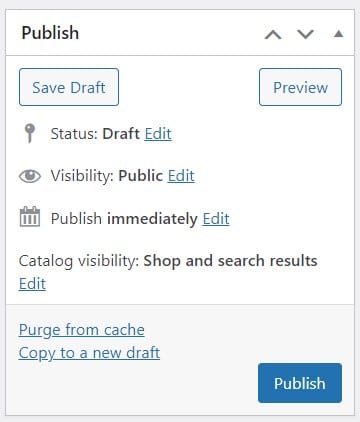 woocommerce publish products