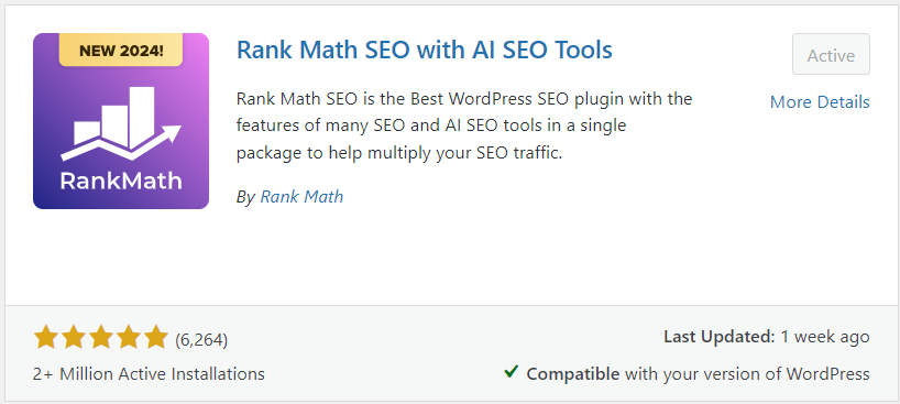 rank math SEO plugin